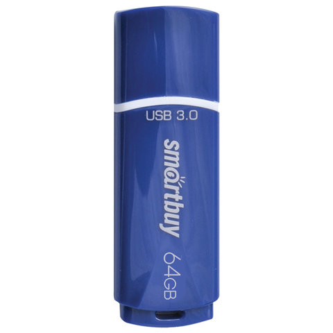 Флеш-диск 64 GB SMARTBUY Crown USB 3.0, синий, SB64GBCRW-Bl