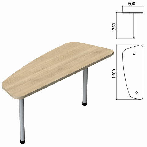 Стол приставной "Приоритет" 1600х600х750 мм, кронберг (КОМПЛЕКТ)