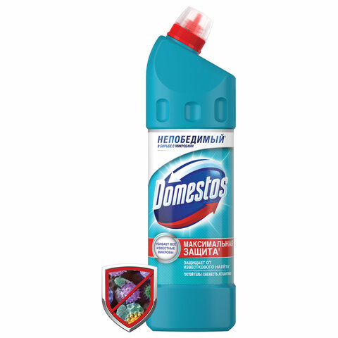 Чистящее средство 1 л, DOMESTOS (Доместос) "Свежесть Атлантики", с отбеливающим эффектом