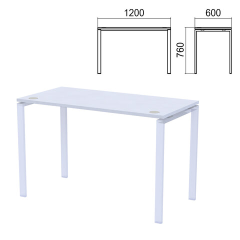 Столешница стола на металлокаркасе "Арго", 1200х600х760 мм, серая