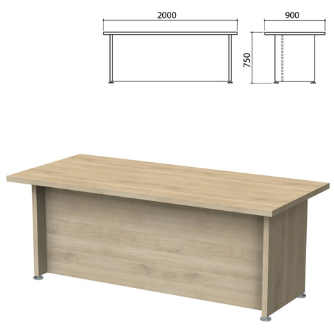 Стол письменный "Приоритет" 2000х900х750 мм, кронберг (КОМПЛЕКТ)