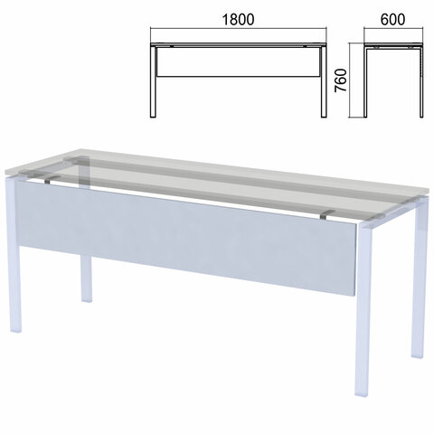 Царга к столам на металлокаркасе "Арго", шириной 1800 мм, серый