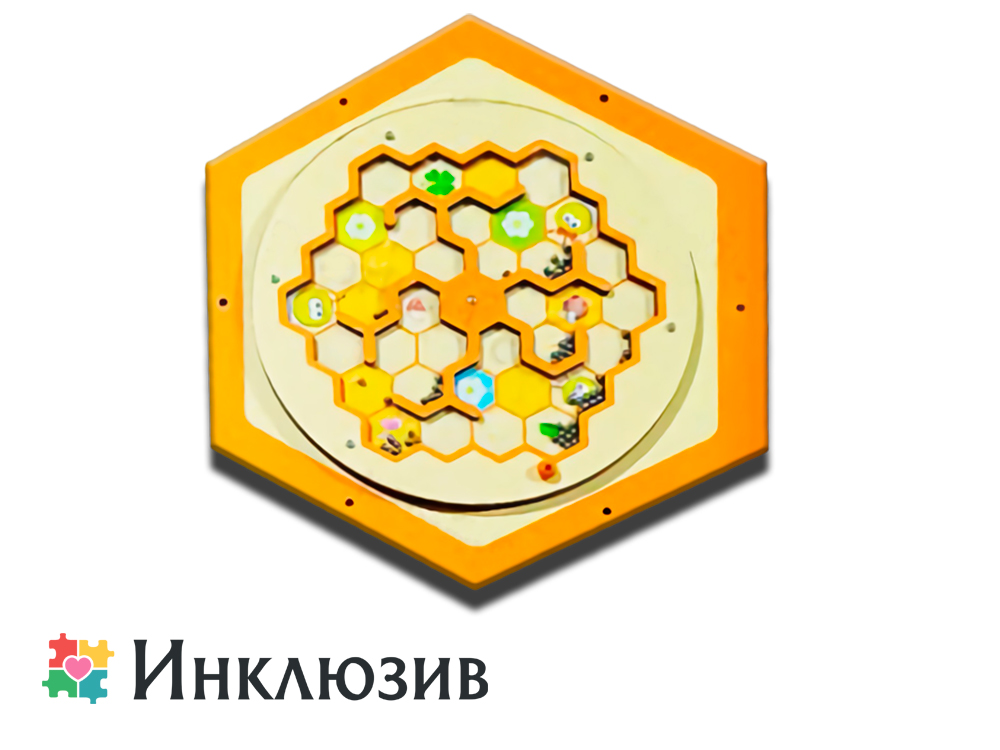 Бизиборд в виде пчелиных сот №2